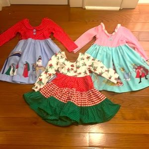 Eleanor Rose Christmas dress bundle size 3-4T